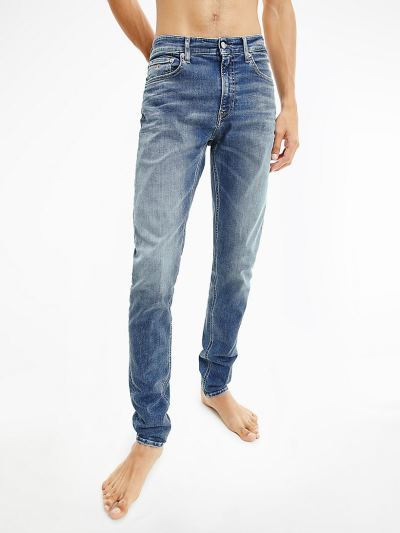 Calvin Klein Ruhák HU109805 | Calvin Klein Slim Tapered Férfi Farmernadrág Világos Kék